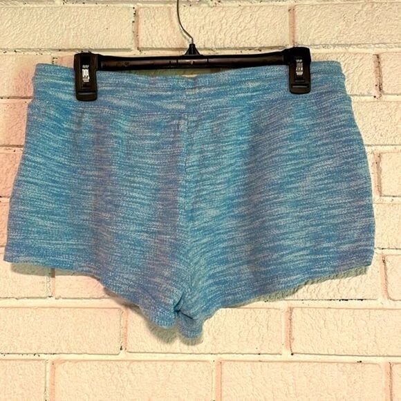 Aerie- Heather Blue Boho Cotton Shorts with Drawstring & Stripes- Size Medium - Picture 2 of 9